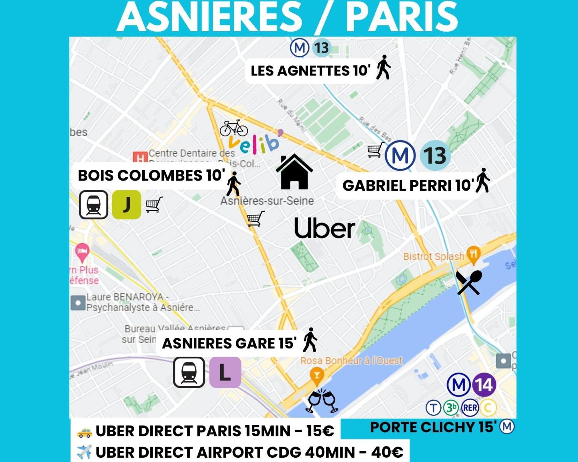 Le Vuitton Asnieres - 2 Pieces A 15 Min De Paris 아파트 외부 사진